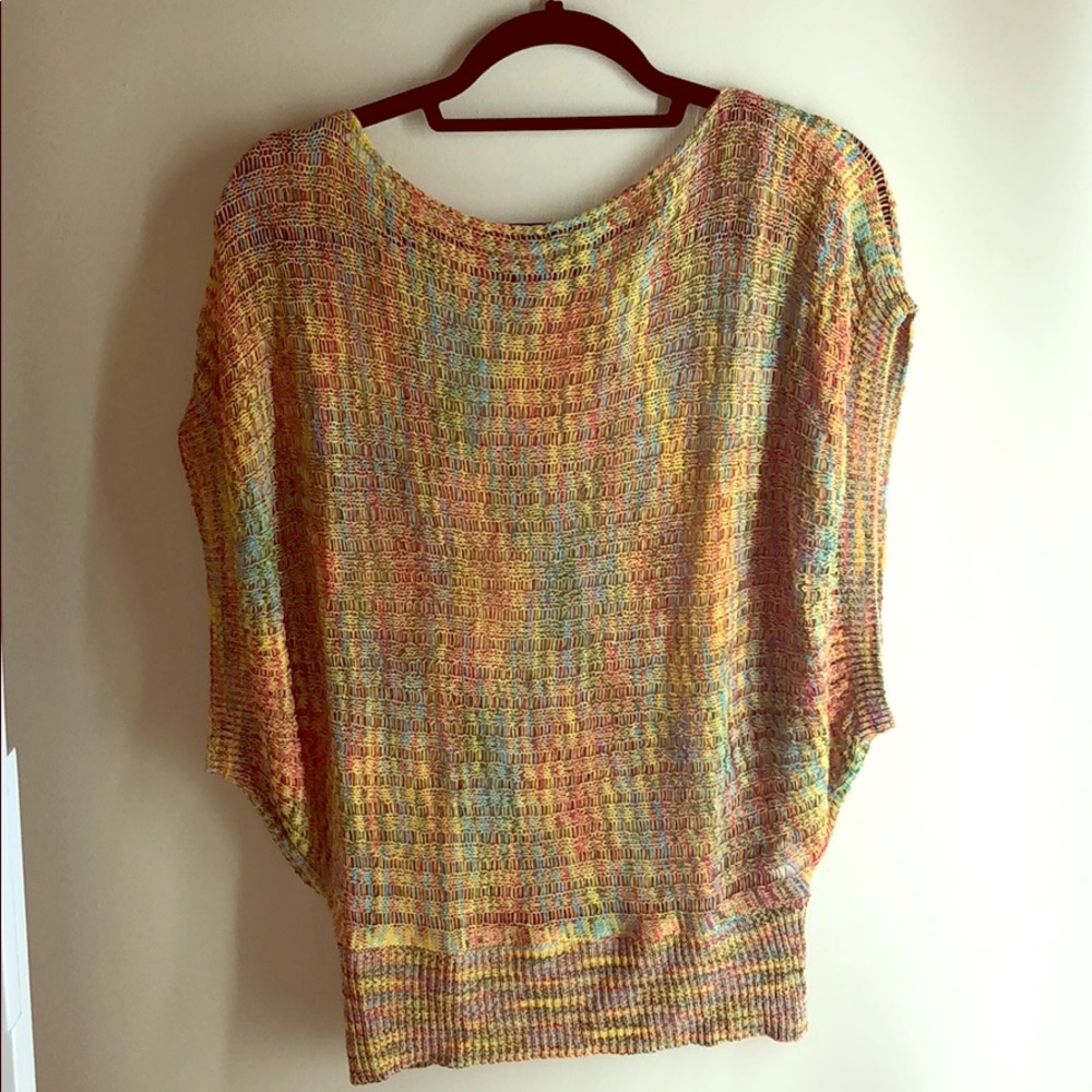 Knit sweater, short sleeves